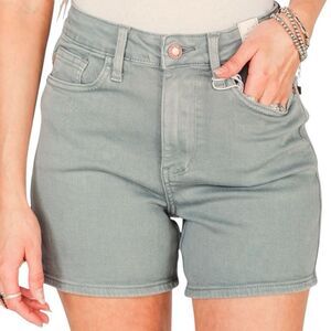 Judy Blue High Rise Stretch Denim Garment Dyed Shorts - Sage Green Large NWT
